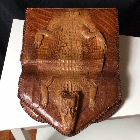 Genuine Alligator Leather Satchel - Picture 7 of 12